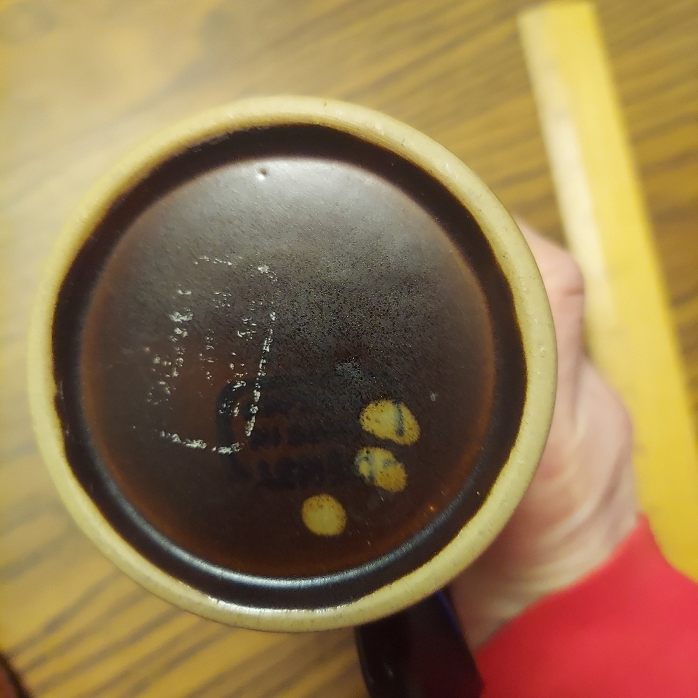 Denby Arabesque Samarkand Grand Mug MCM Brown Flower Abstract 12oz - Picture 4 of 6